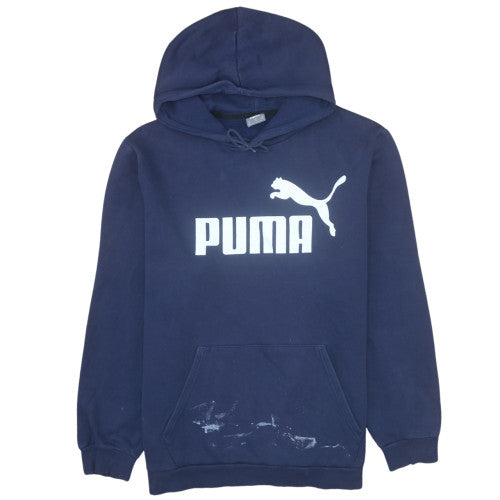 Mens UK Size XL PUMA Blue Pullover Hoodie