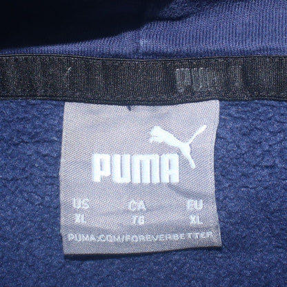 Mens UK Size XL PUMA Blue Pullover Hoodie