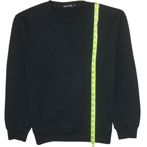 Womens UK Size M PRETTYLITTLETHING Black Pullover Sweatshirt