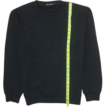 Womens UK Size M PRETTYLITTLETHING Black Pullover Sweatshirt