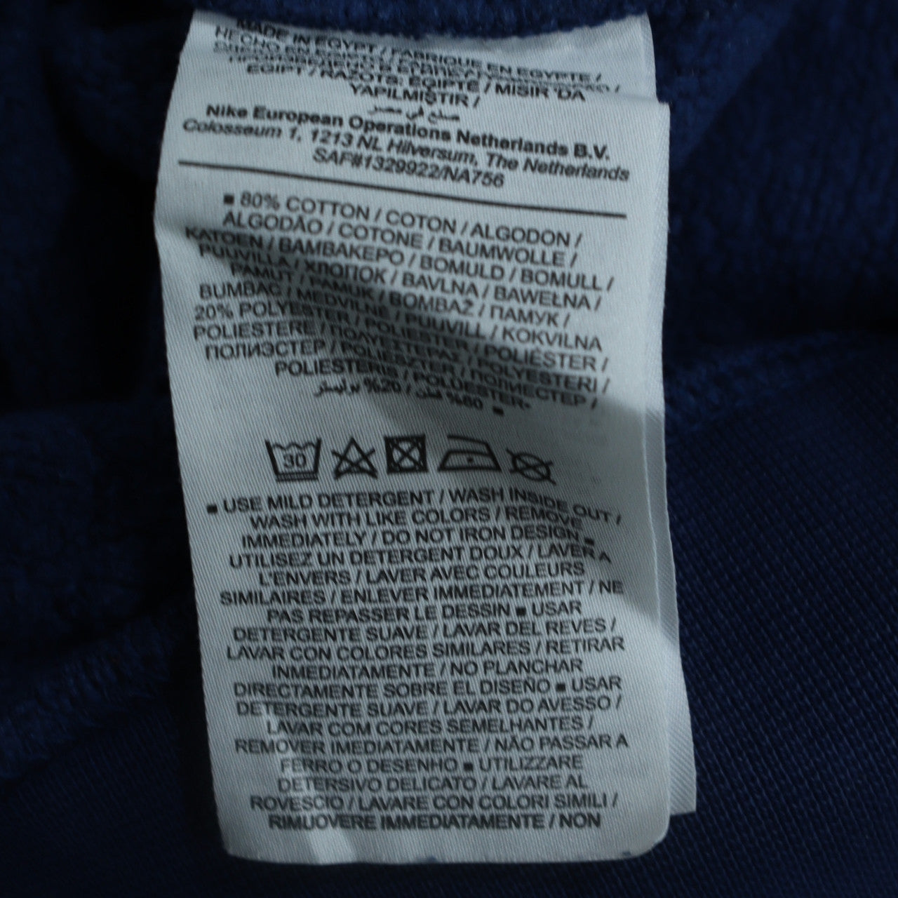 Mens UK Size S Nike Blue Pullover Sweatshirt