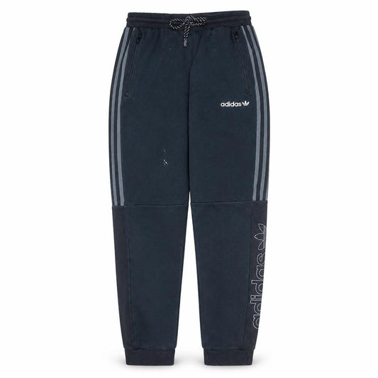 Front view of Adidas Men's Black Jogger Sweatpants, size M, Regular Fit Tapered Logo