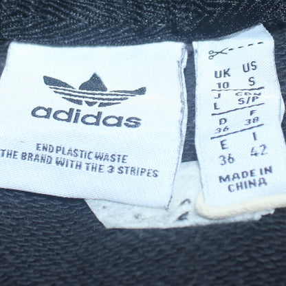 Womens UK Size 10 adidas Black Pullover Hoodie