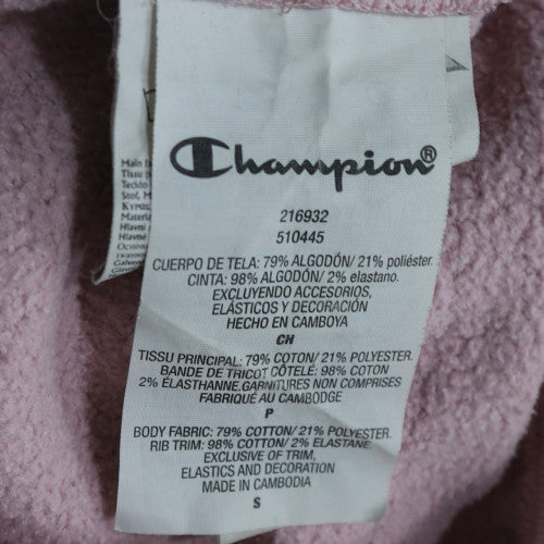 Womens UK Size S Champion Pink Pullover Hoodie