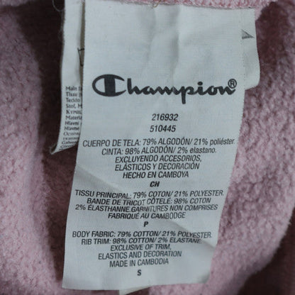 Womens UK Size S Champion Pink Pullover Hoodie