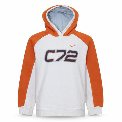 Nike Boys White & Orange Pullover Hoodie Size 10-12 Years C72 Logo