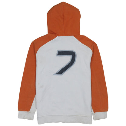 Nike Boys White & Orange Pullover Hoodie Size 10-12 Years C72 Logo