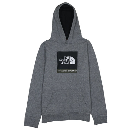 The North Face Boys Grey Pullover Hoodie XL Fleece Logo Sweatshirt