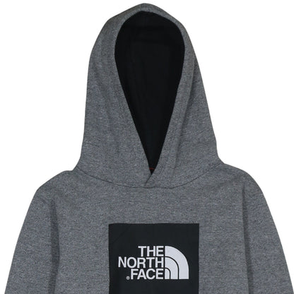 The North Face Boys Grey Pullover Hoodie XL Fleece Logo Sweatshirt
