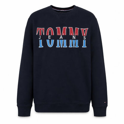 Mens UK Size XL Tommy Jeans Blue Pullover Sweatshirt