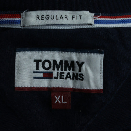 Mens UK Size XL Tommy Jeans Blue Pullover Sweatshirt