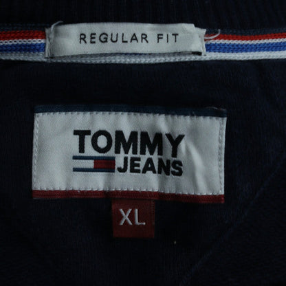 Mens UK Size XL Tommy Jeans Blue Pullover Sweatshirt