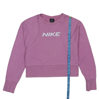 Womens UK Size S Nike Pink Pullover Sweatshirt