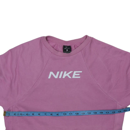 Womens UK Size S Nike Pink Pullover Sweatshirt