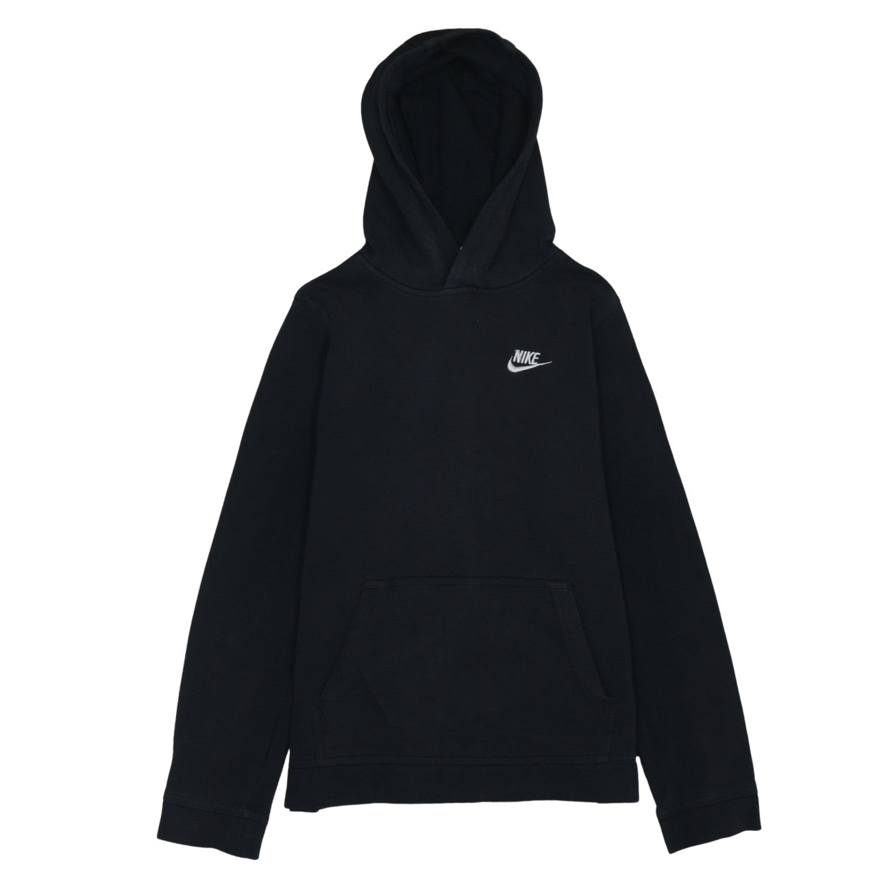 Nike Boys Black Pullover Fleece Hoodie XL 158-170cm Hooded Sweatshirt