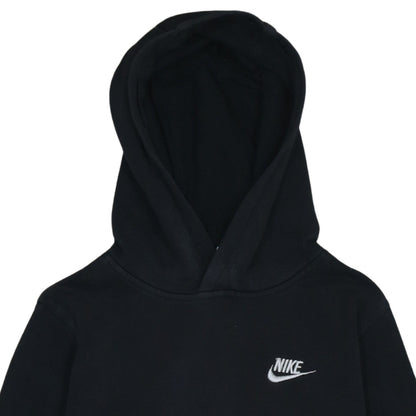 Nike Boys Black Pullover Fleece Hoodie XL 158-170cm Hooded Sweatshirt