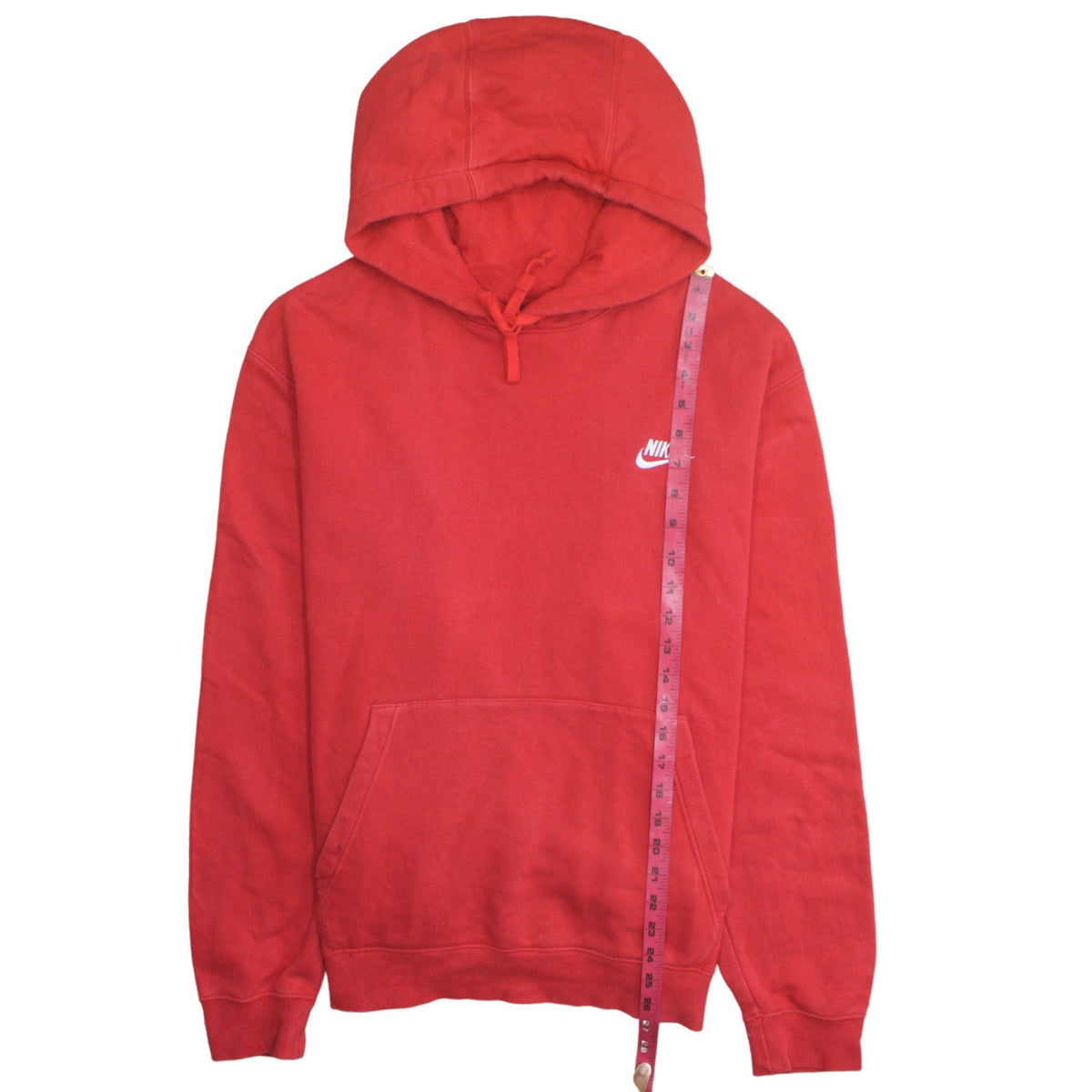 Mens UK Size L Nike Red Pullover Hoodie
