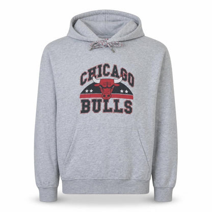 Front view of Don't Call Me Jennyfer unisex grey chicago bulls pullover hoodie, size M