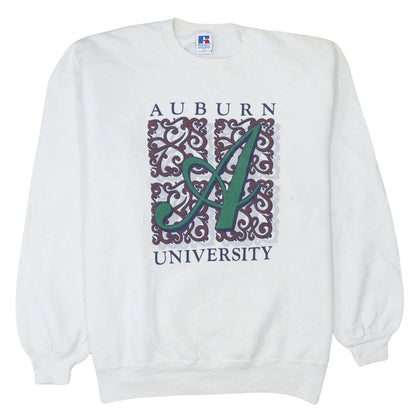 Mens UK Size XL Russell Athletic White Pullover Sweatshirt