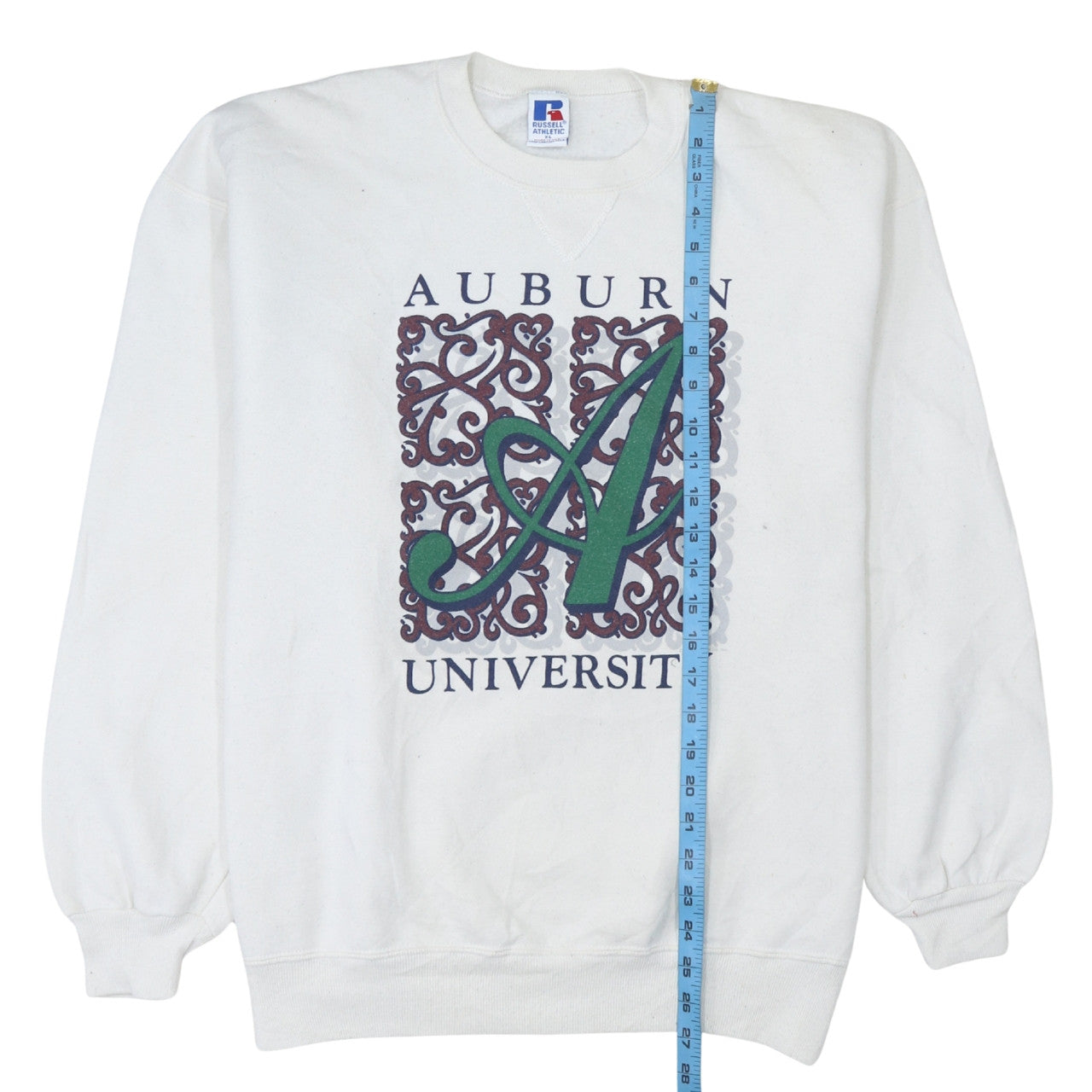 Mens UK Size XL Russell Athletic White Pullover Sweatshirt