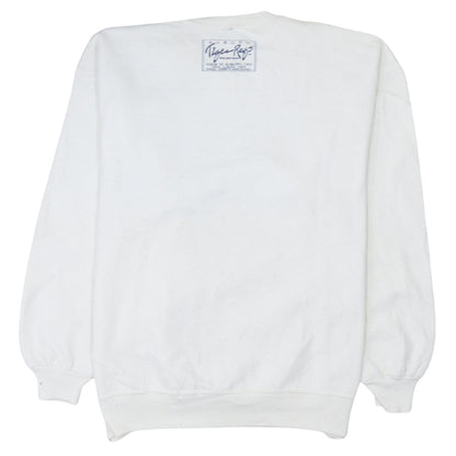 Mens UK Size XL Russell Athletic White Pullover Sweatshirt