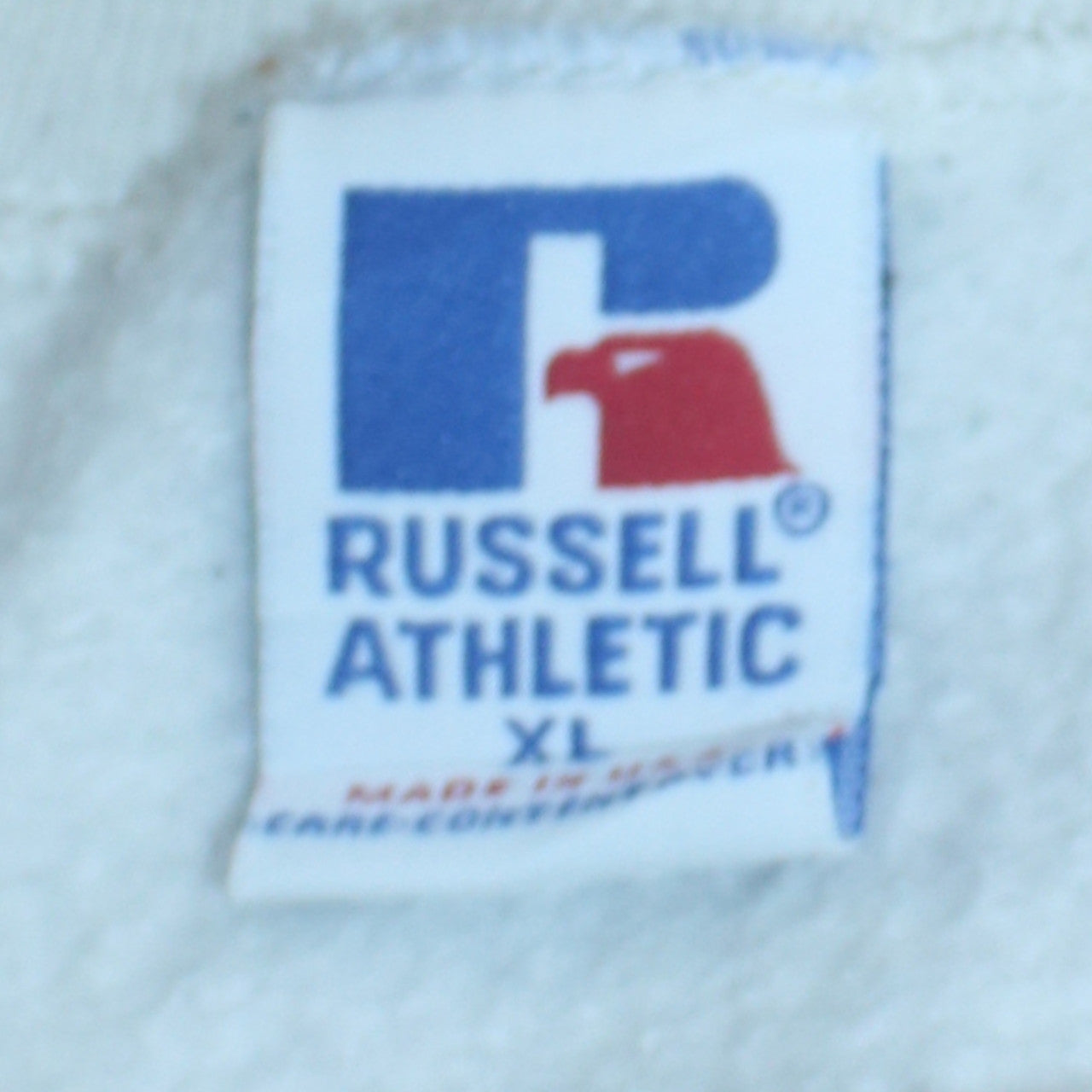 Mens UK Size XL Russell Athletic White Pullover Sweatshirt