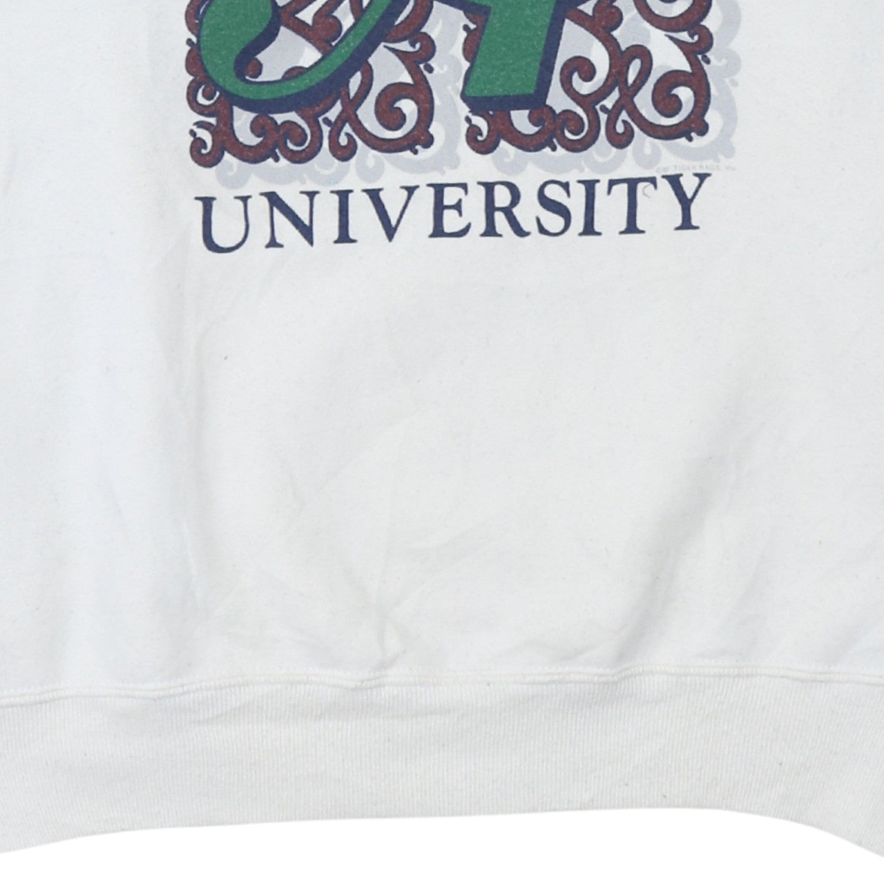 Mens UK Size XL Russell Athletic White Pullover Sweatshirt