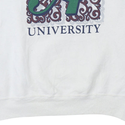 Mens UK Size XL Russell Athletic White Pullover Sweatshirt
