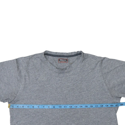 Kappa Mens Grey Crew Neck Short Sleeve Cotton T-Shirt Medium