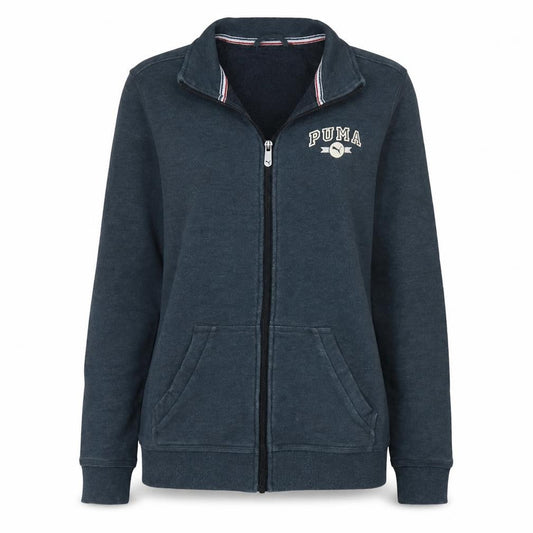 Puma Women’s Blue Track Jacket Size 12 Full Zip Cotton Blend