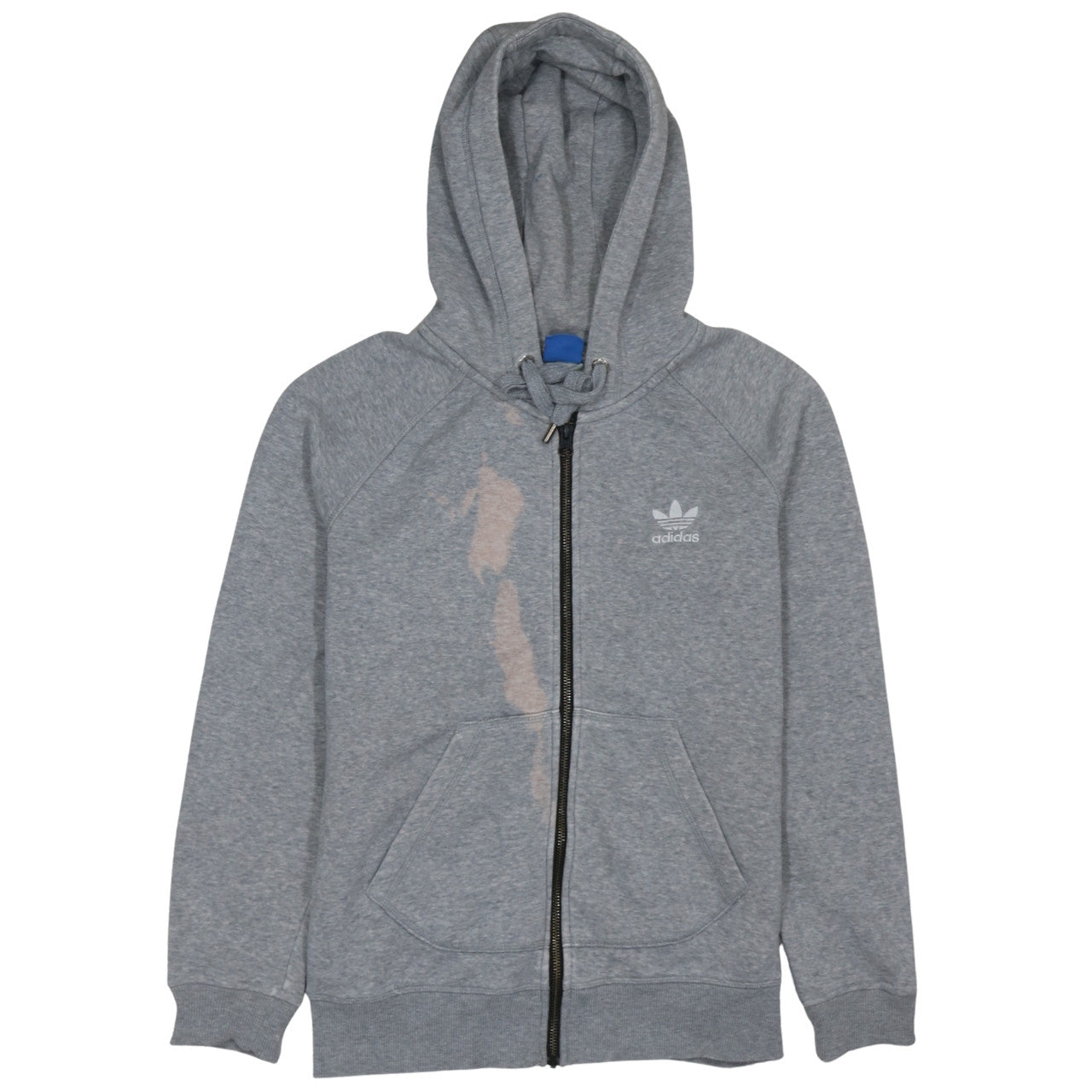 Womens UK Size 12 adidas Grey Full Zip Hoodie