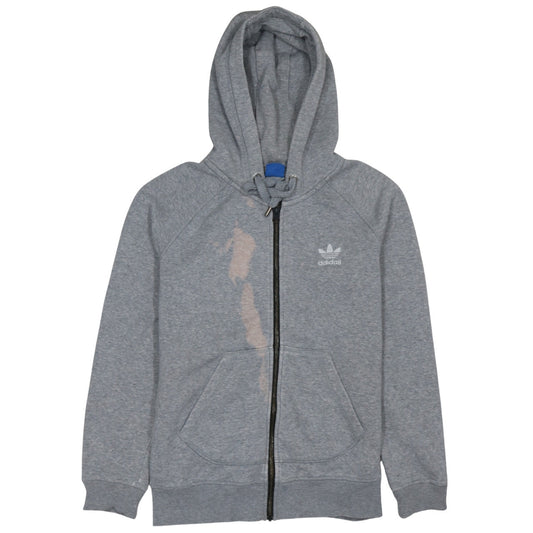 Womens UK Size 12 adidas Grey Full Zip Hoodie