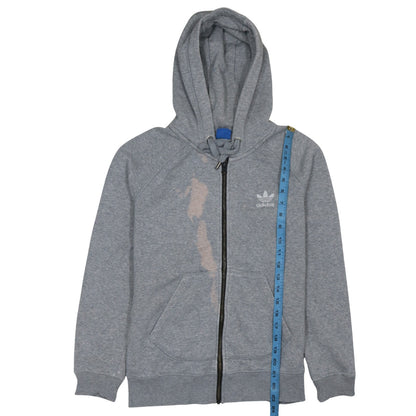 Womens UK Size 12 adidas Grey Full Zip Hoodie