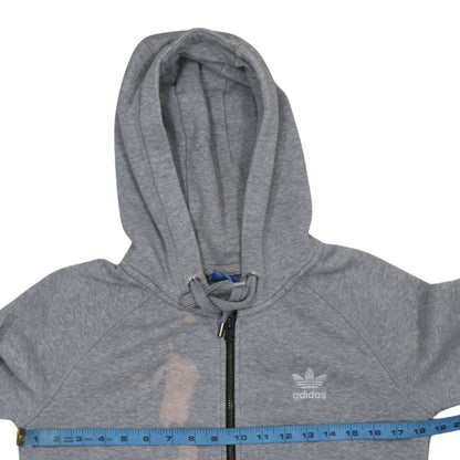 Womens UK Size 12 adidas Grey Full Zip Hoodie