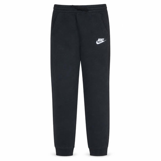 Front view of Nike boys’ black xl jogger sweatpants with drawstring waist