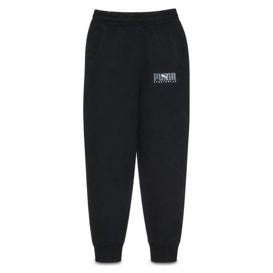 Front view of Puma Men's Black Jogger Sweatpants, size S, Regular Fit Activewear
