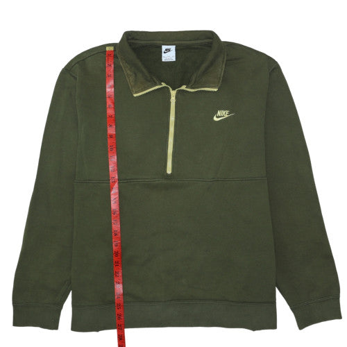 Mens UK Size 2XL Nike Green Henley Sweatshirt