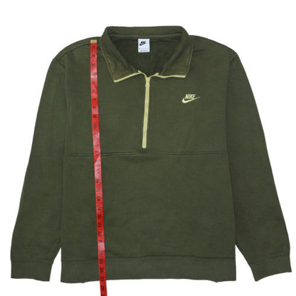 Mens UK Size 2XL Nike Green Henley Sweatshirt
