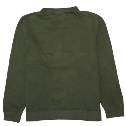 Mens UK Size 2XL Nike Green Henley Sweatshirt