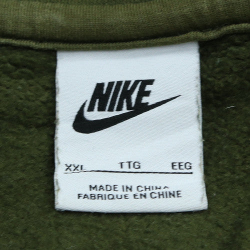 Mens UK Size 2XL Nike Green Henley Sweatshirt