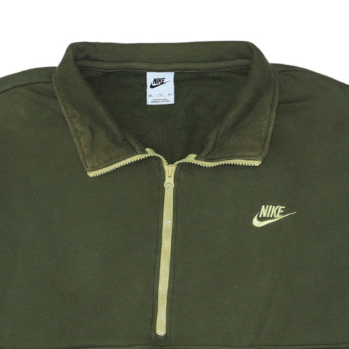 Mens UK Size 2XL Nike Green Henley Sweatshirt