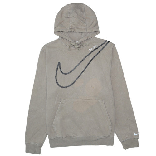Mens UK Size M Nike Beige Pullover Hoodie
