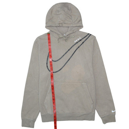 Mens UK Size M Nike Beige Pullover Hoodie