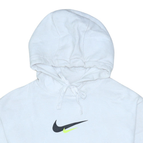 Mens UK Size M Nike White Pullover Hoodie