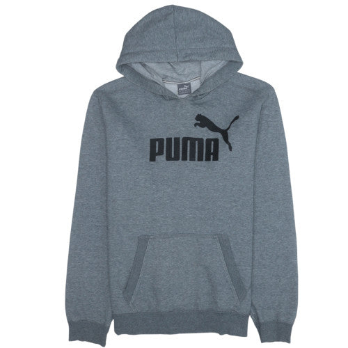 Mens UK Size L PUMA Grey Pullover Hoodie