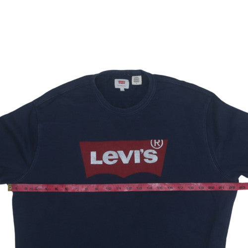 Mens UK Size M Levi's Blue Pullover Sweatshirt