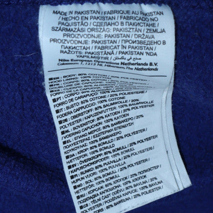 Mens UK Size M Nike Blue Pullover Hoodie