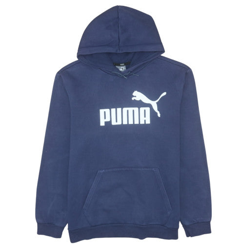 Mens UK Size L PUMA Blue Pullover Hoodie