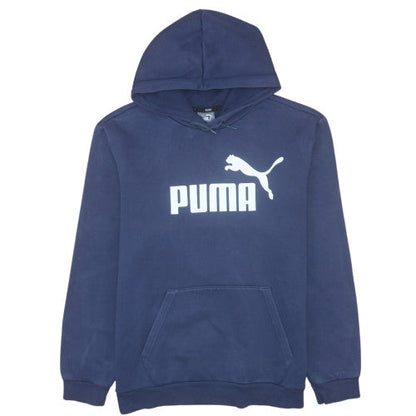 Mens UK Size L PUMA Blue Pullover Hoodie