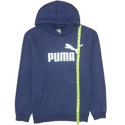 Mens UK Size L PUMA Blue Pullover Hoodie